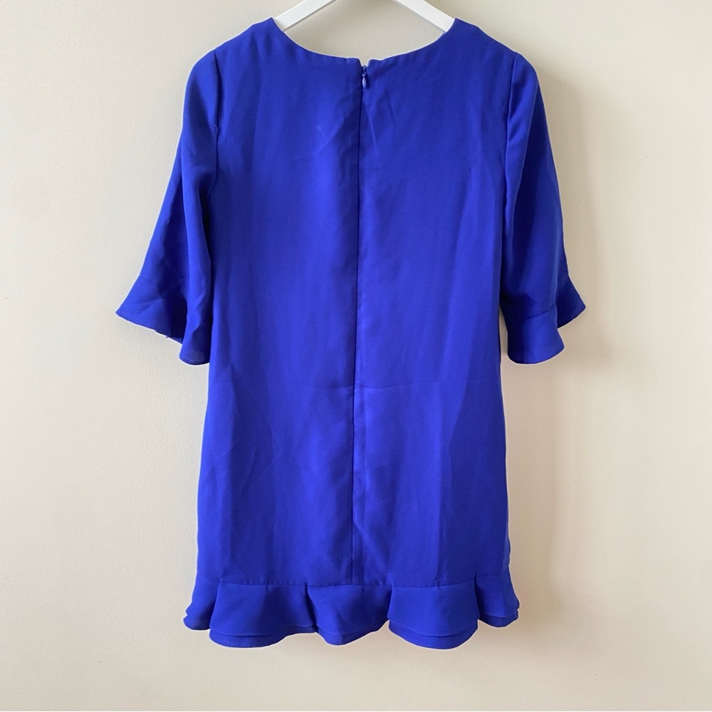 CeCe Royal Blue Ruffle Shift Dress - Picture 5 of 5